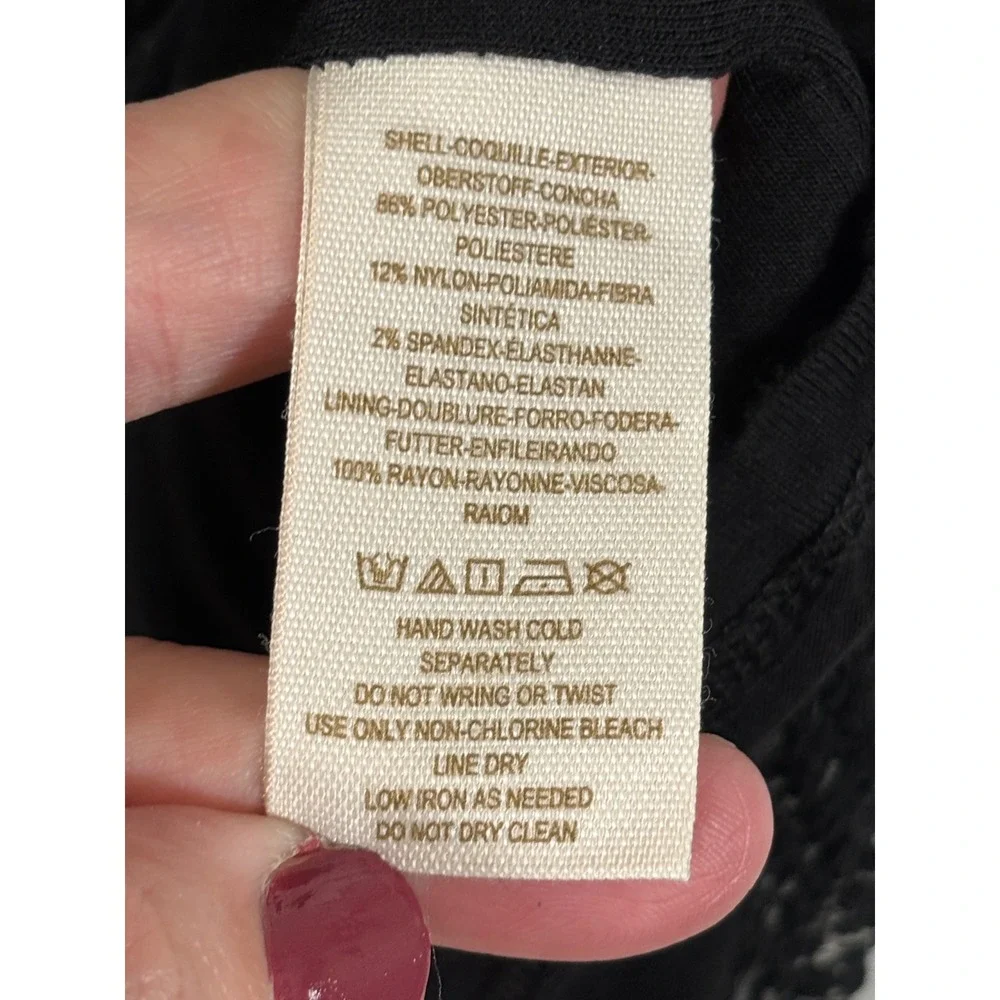 Free‎ People Bodycon Dress Womens Large Black Textured Low Back Knit